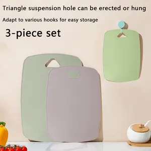 3Pcs Modern Plastic Chopping Board Set, Thickened & Durable Design, Food-Safe Cutting Boards for Fruits, Vegetables & Holiday Cooking, Essential Kitchenware