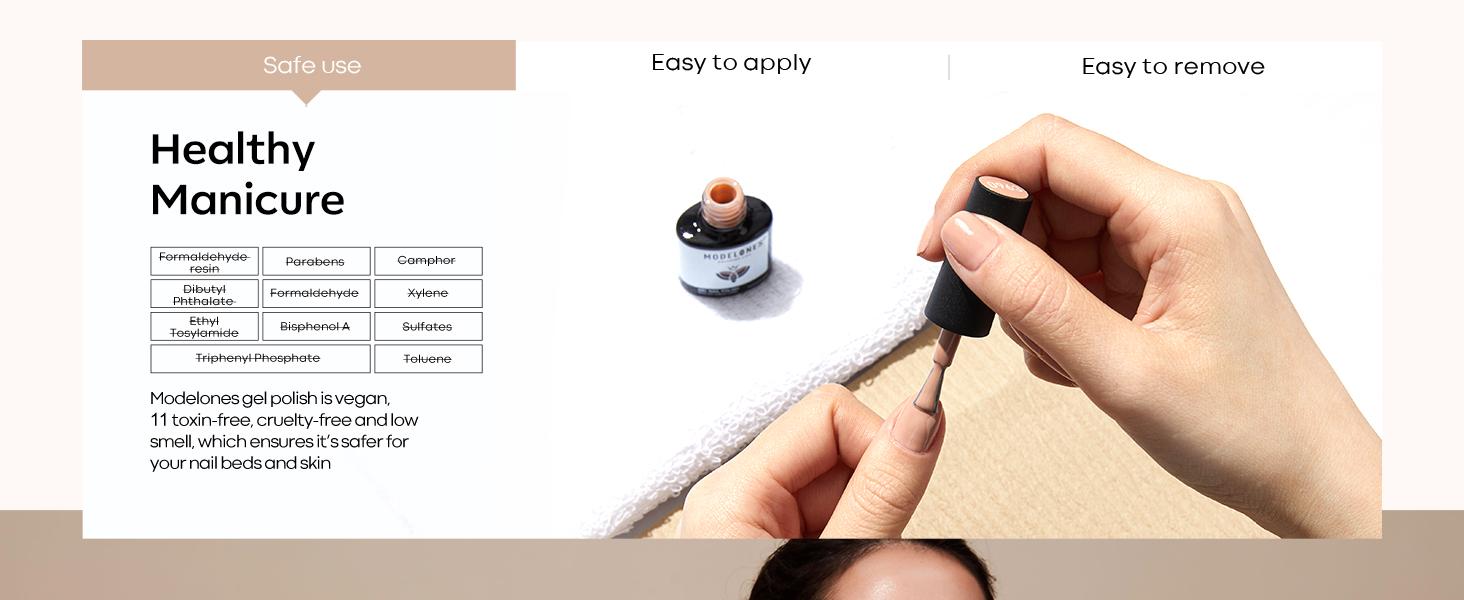 Modelones 2026 Limited Edition 6-Color Nude Gel Nail Polish Kit - Salon-Quality, 28-Day No Peel-Off, Bubble-Free, Paraben-Free, Easy Application, DIY Nail Art Set