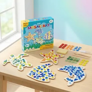 DIY Glass Mosaic Art Kit (Sea Creatures - 4pcs)