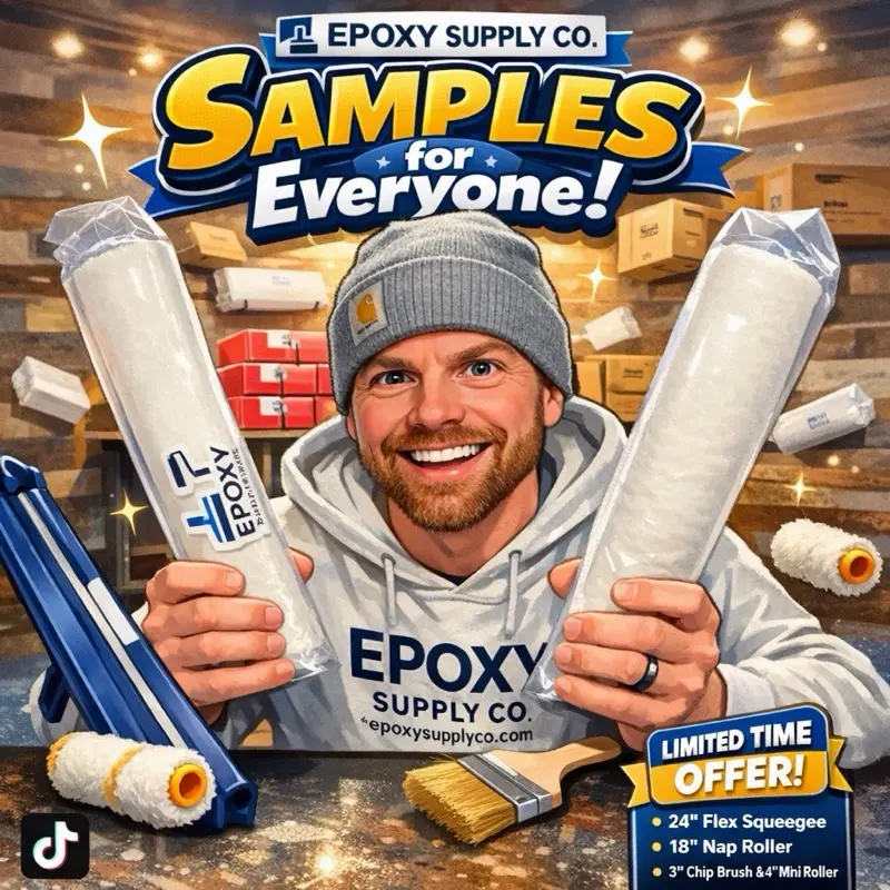 Concrete Coatings Starter Sample Pack — Everything You Need to Get Rolling Brush Mini Chip Roller