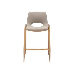 Desi Counter Stool (Set of 2) Beige & Gold