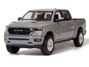 2019 Ram 1500 Laramie Crew Cab – Grey (Timeless Legends) Diecast 1:24 Scale Model - Motormax 79357GRY