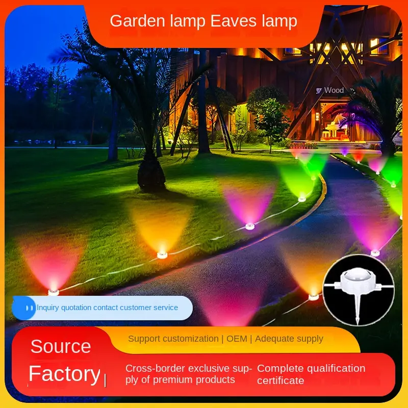 Cross-Border Hot Smart Magic Color Eaves Light WiFi Bluetooth Led Smart Garden Lamp Eaves Horse Running Light Decorative Light