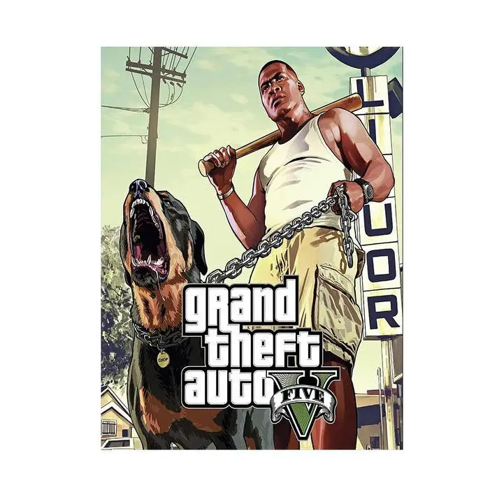 Grand Theft Auto 5 Franklin Video Game Cover Decor Poster - NO FRAME