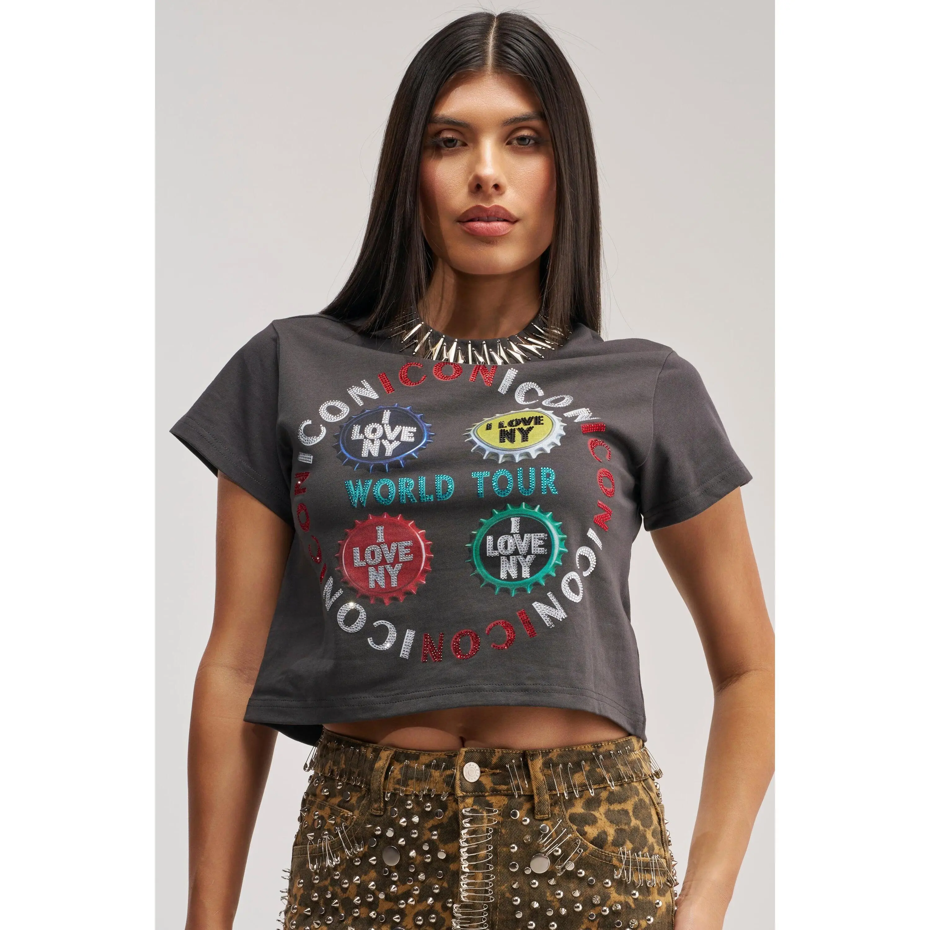 ICONIC GRAPHIC CROPPED TEE