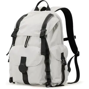 Travel Backpack for Women Men, 18 Inch Carry  Laptop Backpack Flight Approved fits 16'' Laptop, Lightweight  Hiking Backpack Travel Outdoor Business Casual Daypack, Light Gray