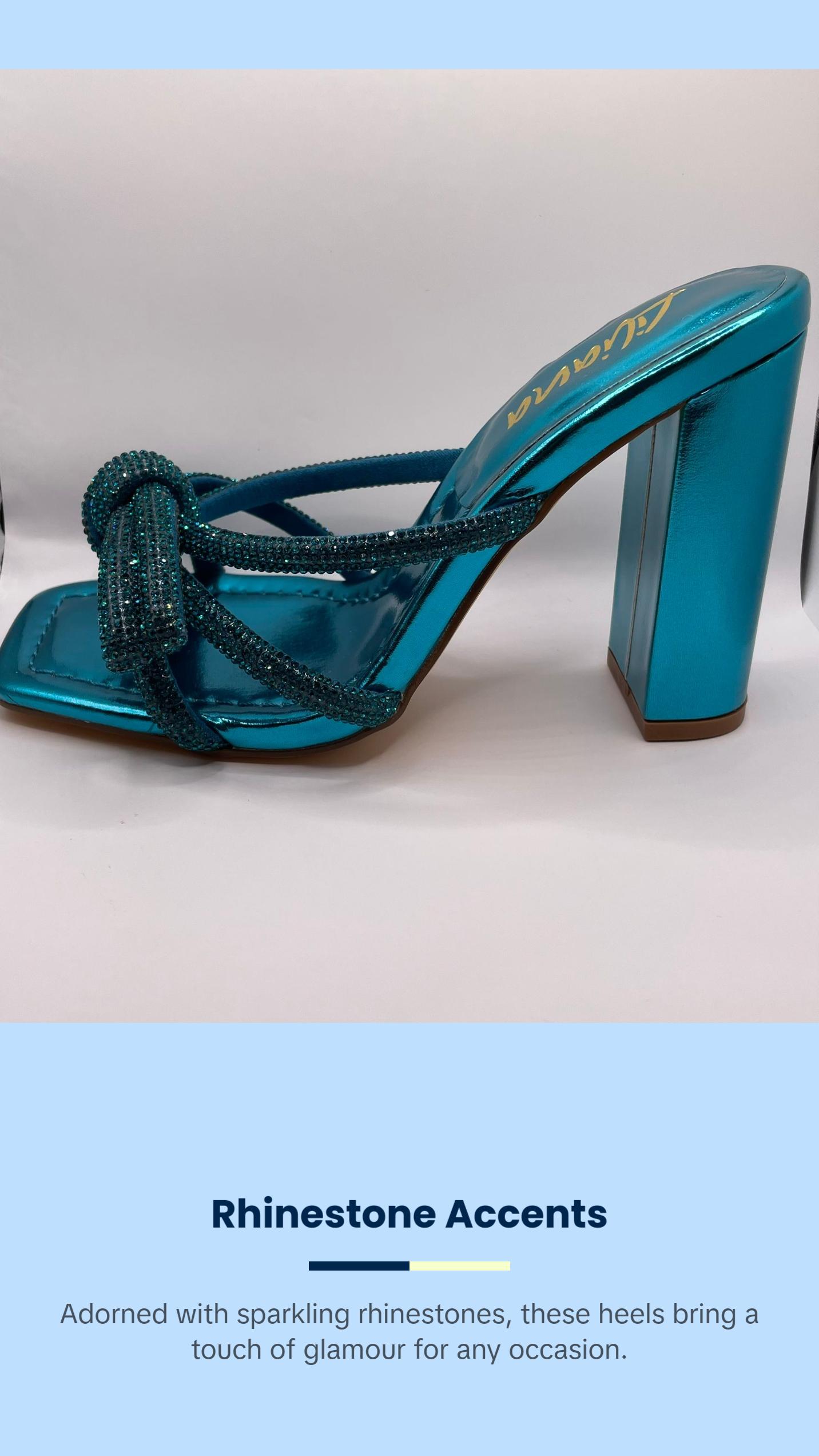 Queen Diva High Heels (Turquoise)