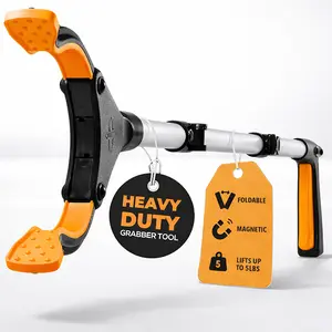 Pro 43" Foldable Grabber Reacher Tool for Seniors - Grabbers for Elderly Reaching Tool Heavy Duty Pickup Trash Picker Upper Equipment - Claw Grabber Stick for Reaching Aids, Weed Gripper