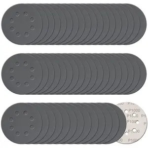 100 count 5 Inch Sanding Discs Hook & Loop 8 Holes Wet Dry 1000 Grit Sandpaper Silicon Carbide Sand Paper for Orbital Sander Automotive  Plastic Metal Polishing (100Pcs 1000 Grit)