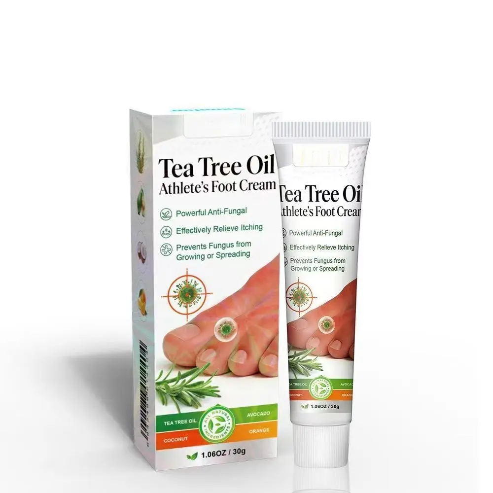 Tea Tree Oil Foot Cream - Antifungal, Refreshing, Soothing Foot Care for Dry Skin, Daily Moisturizer, 1.06oz/30g, Feet