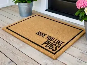 Hope You Like Pugs Doormat, Dog Doormat, Housewarming Gift, Pug Doormat, Dog Door Mat, Pug Owner Gift, Pug Gifts, Dog Lover Gift,Welcome Mat