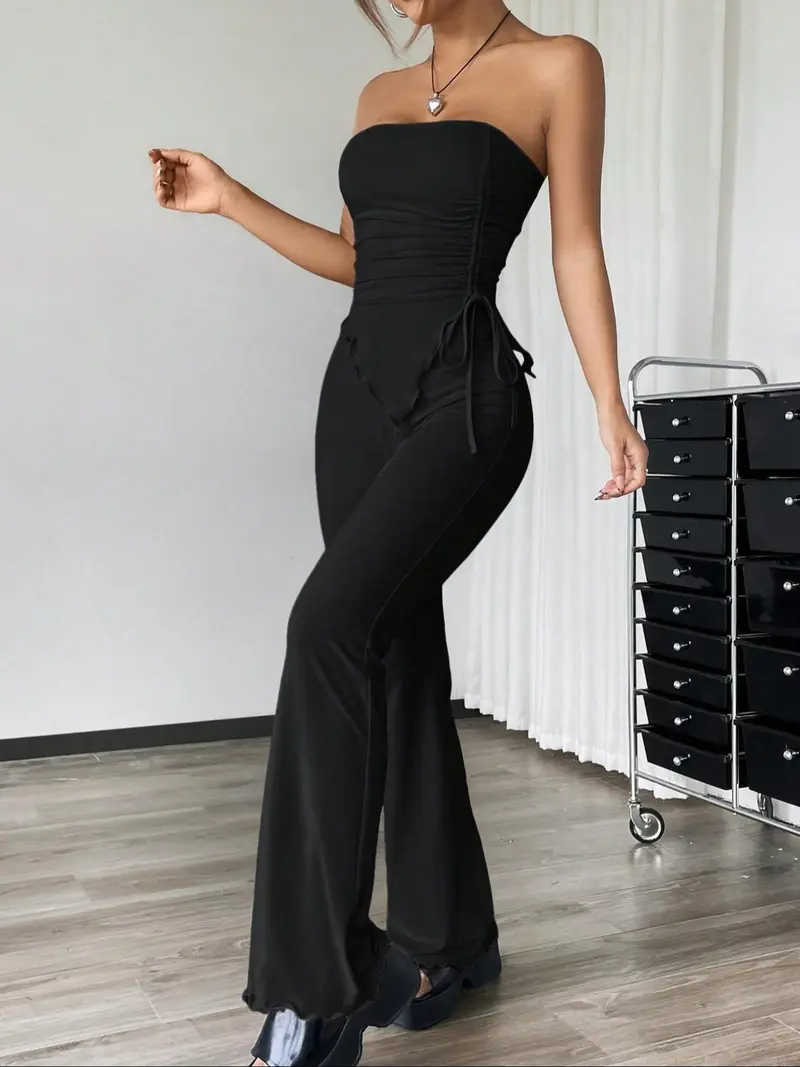 flared set tube top - TikTok Shop