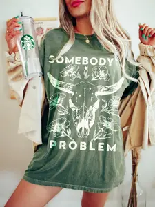 Somebody's Problem Vintage Country Concert Tee – Retro Western Graphic T-Shirt, Unisex Music Lover Shirt