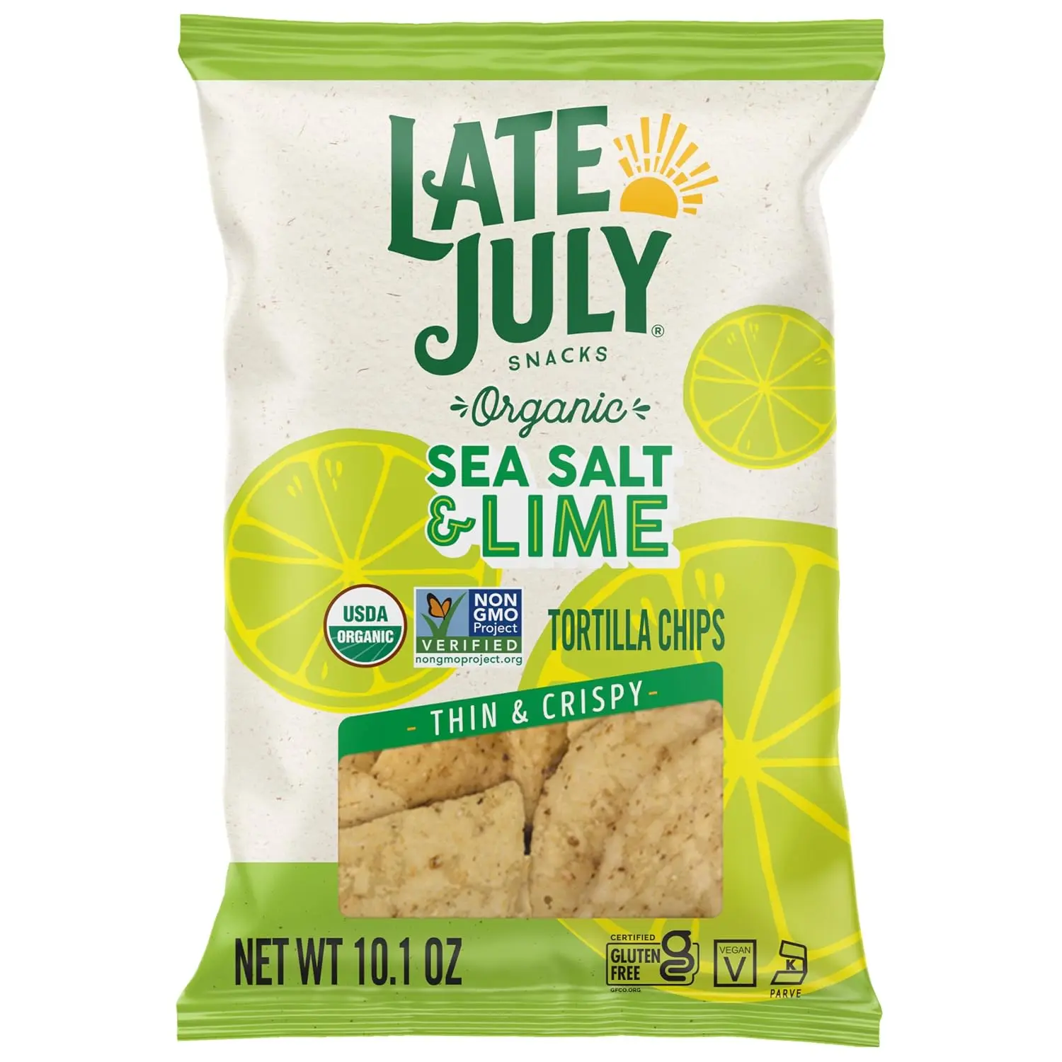 Sea Salt & Lime Organic Tortilla Chips, 10.1 Oz Bag