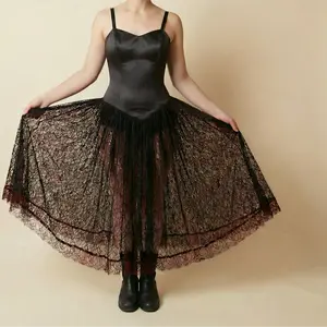 90s norma kamali lace skirt dress
