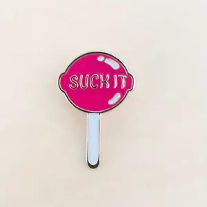Lollipop funny enamel pin