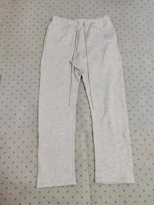 Men's Uncuffed Sweatpants Light Grey Joggers Relaxed Oversized Fit Unisex Athletic Casual Lounge Pants Pockets Soft Fleece Home Pants Drawstring 2026 Breathable Cozy Lightweight Trendy Home Outdoor Streetwear Hip Hop Jogging Beach Vacation