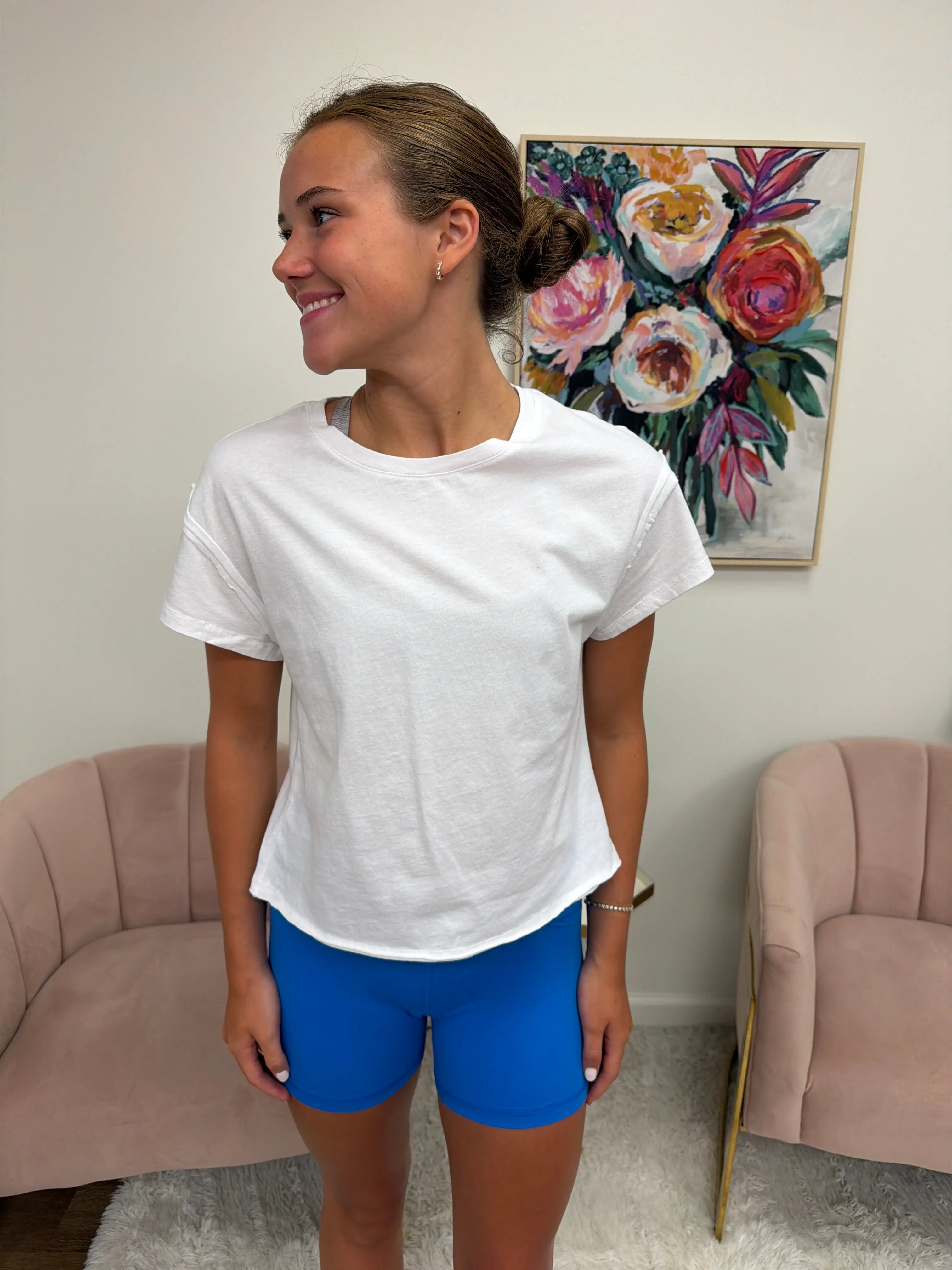 Yelete White Roundneck Tee