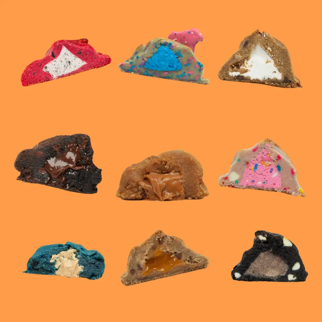 Fat and Weird Cookie - 9 or 18 Pack Sampler of Lil Weirdo Stuffed Cookies Gift Box