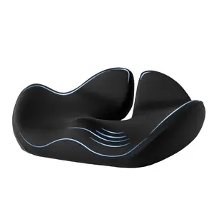 QYILAY X-Large Ergonomic Memory Foam Chair with Cushion, U-Shaped Design for Sciatica and Coccyx Pain Relief, Non-Slip Seat Cushion