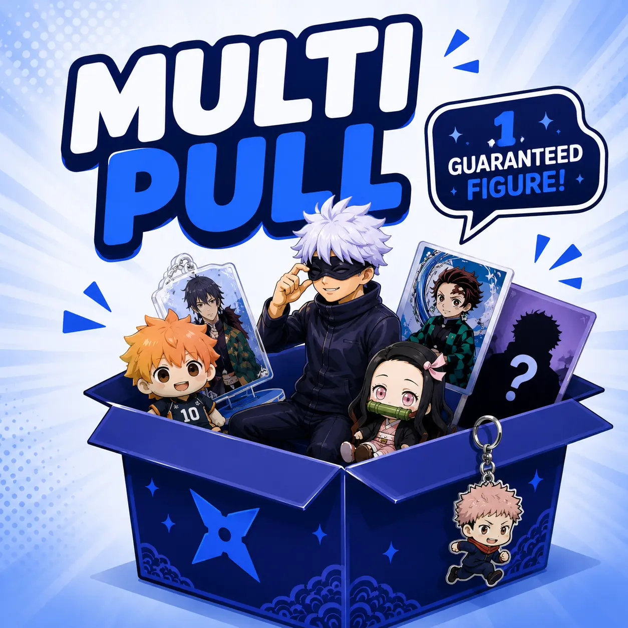 K.A.G.E. Multi Pull - 8 Handpicked Anime Items + 1 Figure
