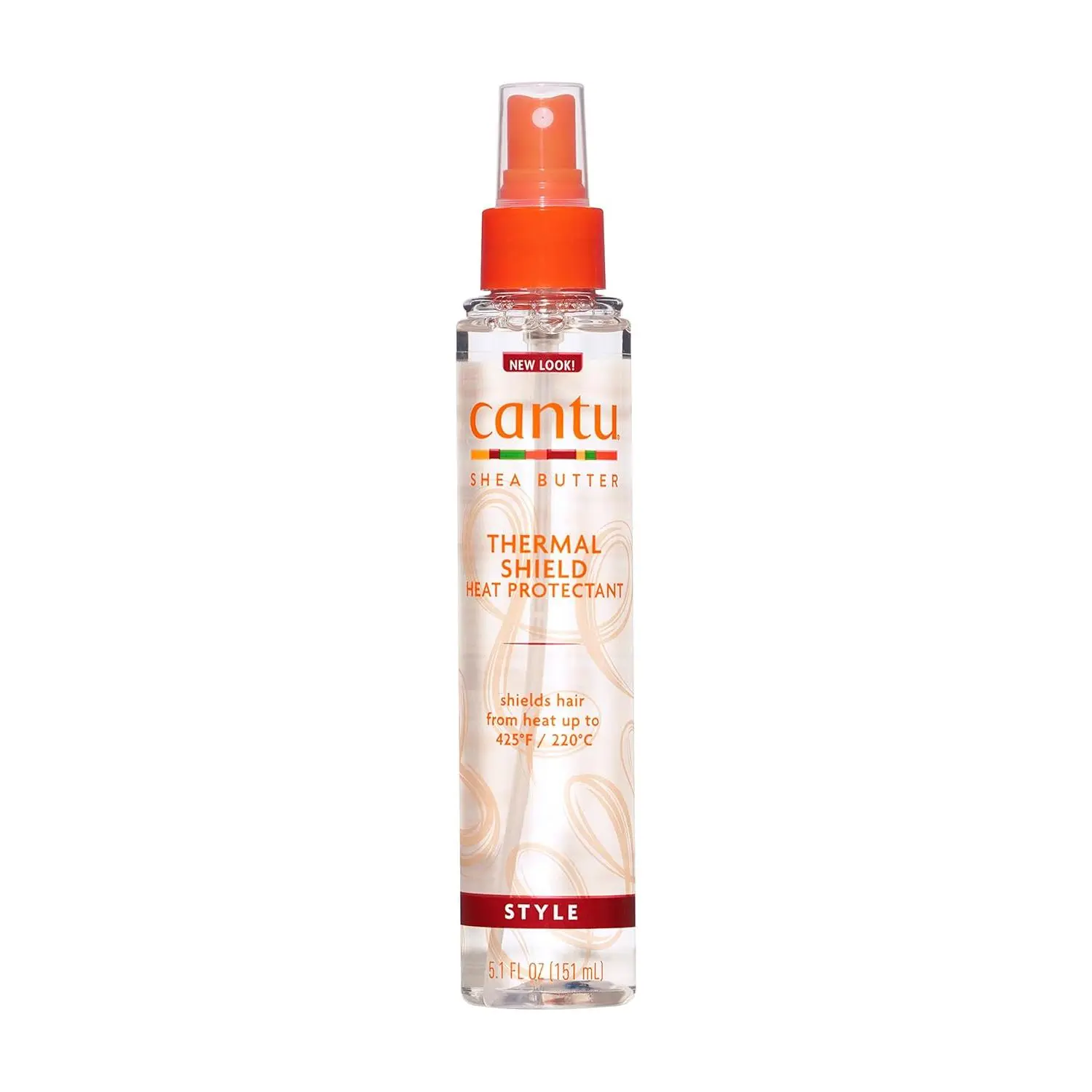 Cantu Shea Butter Thermal Shield Heat Protectant with Vitamins, Smooths & Protects Hair up to 425°F, Leave-In Treatment for Dry, Damaged & Color Treated Hair, 5.1 fl oz