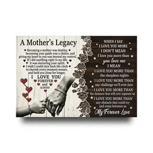 Touching Gifts for Mom Canvas Poster, Mother's Day Birthday Wall Art, Heartwarming Quotes Home Decor Mothers Day Gift Canvas for Mom Grandma, Mother's Day Wall Art