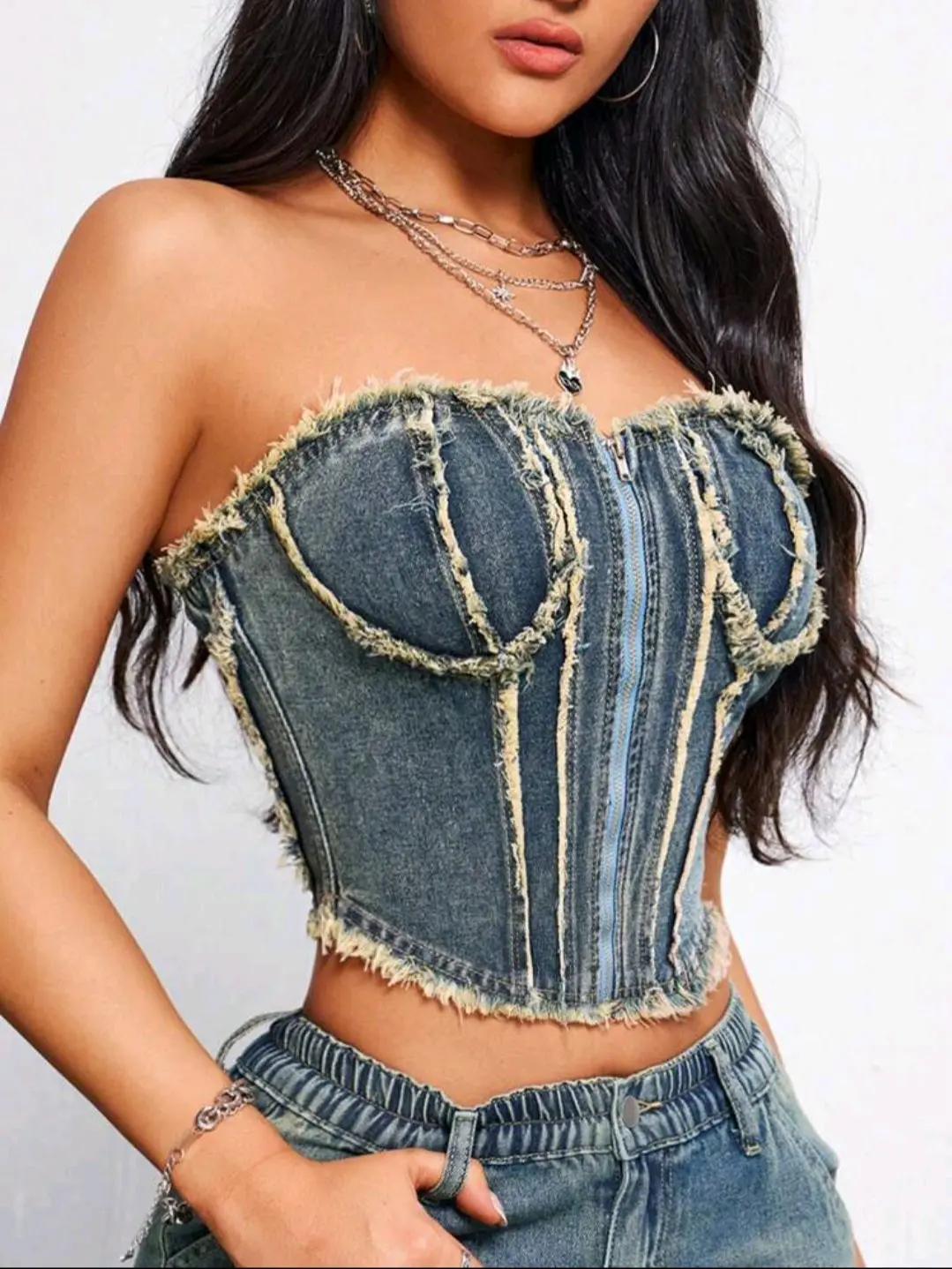 Denim Halter Top