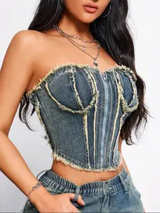 Denim Halter Top