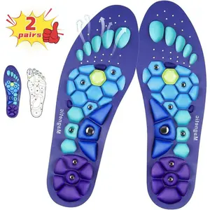 2 Pairs Magnetic Acupressure Insoles Shock Absorbing Insoles for All Day insoles for pain relief Plantar Fasciitis High Arch Supportinsoles for Men Women Absorb soles Shock, Insoles for Running Shoes Arch Support Help Reduce Fatigue Knee