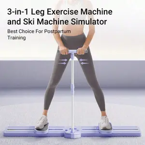 Ski Machine Trainer, Simulated Ski Trainer, Exercise Equipment For Leg Pelvic Floor Muscle Workout, Funny Fitness Equipment For Home Full Body Workout, Purple