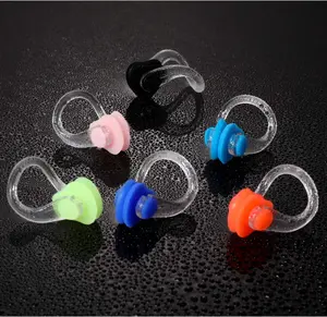 6 Pieces Waterproof Swimming Nose Clip Soft Silica Gel Nose Plugs Protector for Kids and Adults Supplies