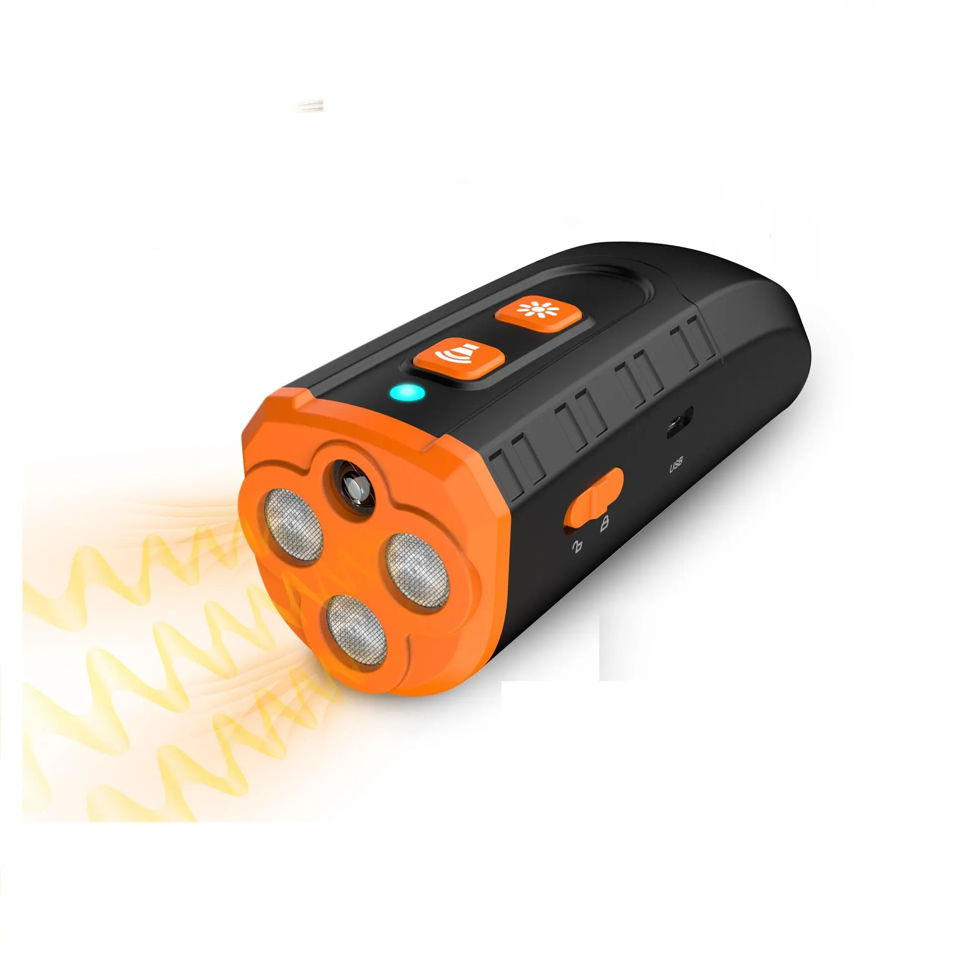 Multifunctional Dog Repellent Flashlight, USB Rechargeable LED Lighting, Suitable for Camping, Hiking, Emergency, Running, Outdoor Activities
