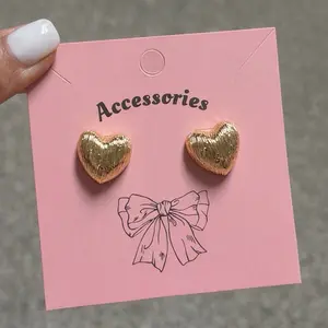 “Gold Heart Earrings  Trendy Cute Studs | Everyday Jewelry”