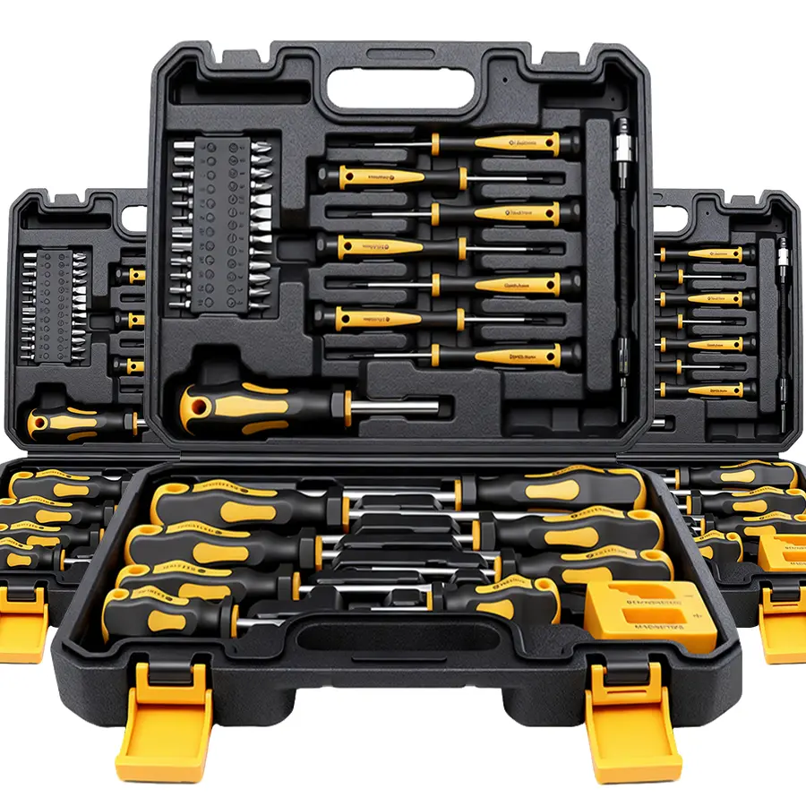 【DealsForYouDays】43pcs Magnetic Screwdriver Set, Including Slotted, Phillips, Hexagonal, Pozidriv, Magnetizer, Demagnetizer, Replaceable Screwdriver Bits and Sturdy Tool Case for DIY and Repair Work