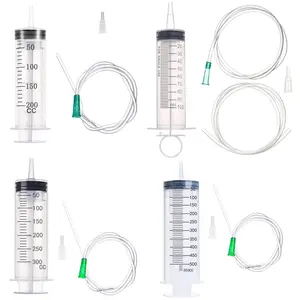 100/200/300/500ml Large Plastic Feeding Container with 3.28ft Handy Plastic Tubing and Luer Connections for Feeding Pets Scientific Labs, Measuring, Watering, Refilling, Filtration
