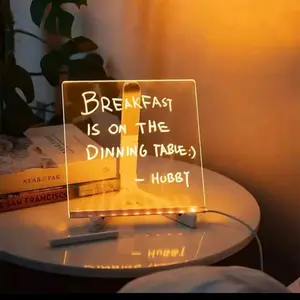 16" Led Drawing Message Note Board 7 Colors Light Dry Erase Lumiboard With Stand 2 Modes As Night For Room/store/office Ideal Gift Festival Decoration Markers