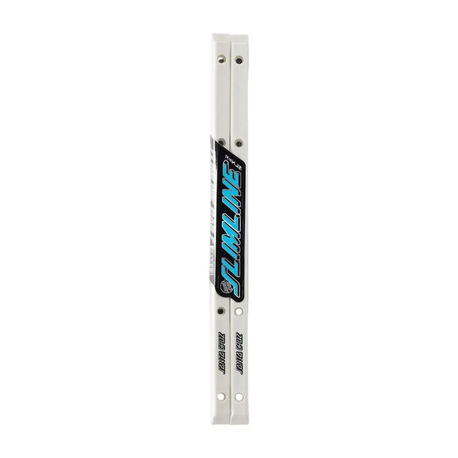 Santa Cruz Skateboards Slimline HSR Rails, White, Beveled Shape, No Extras, Durable High Density Material