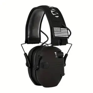 Walker's GWPRSEQMBT Razor Slim Electronic Muff 23 dB Over the Head Black Polymer