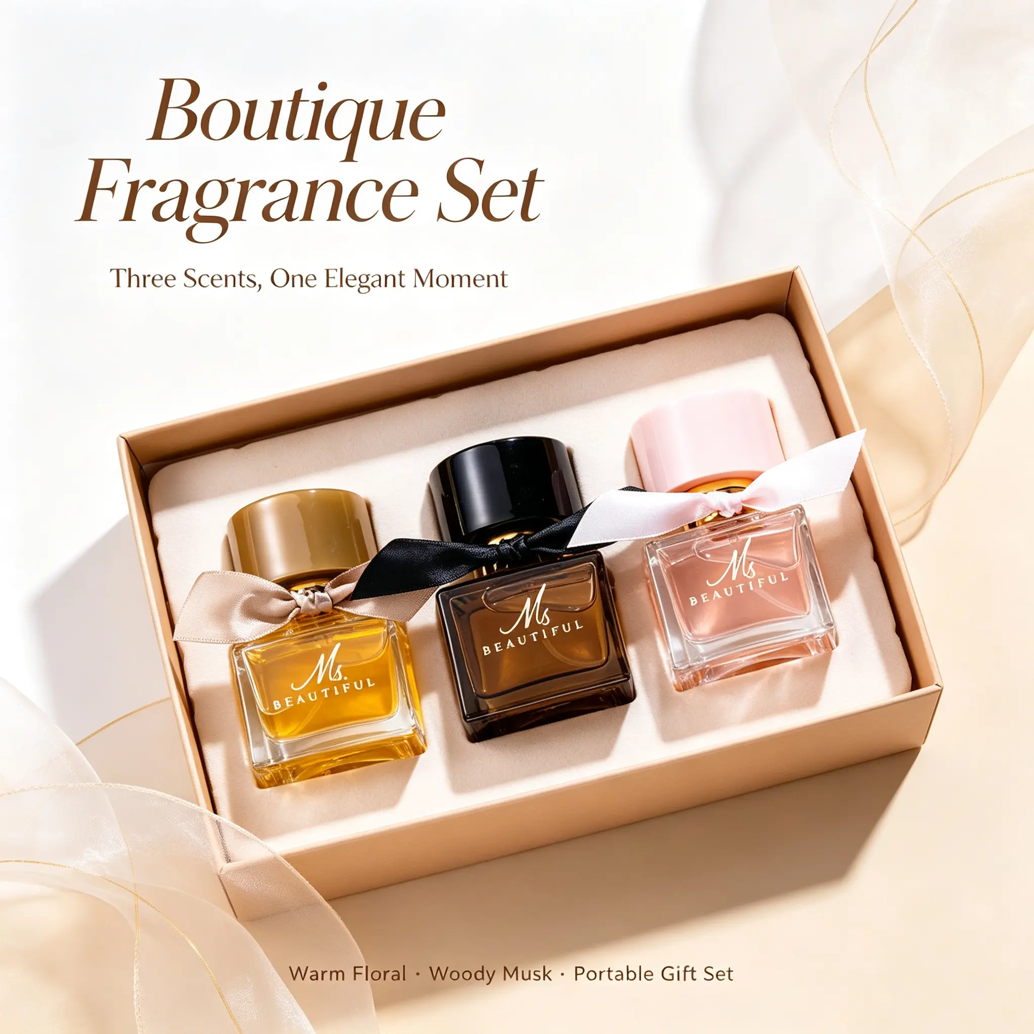 Boutique Fragrance Gift Set 3 Unique Scents In One Box