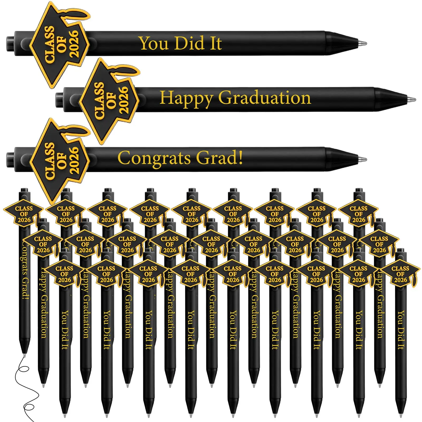 30 Pcs Class of 2026 Ballpoint Pen Gifts Bulk Graduation Pens for Party Favors Student Classroom High School College University Senior Graduates Supplies Master Alumni Party Favors Souvenirs