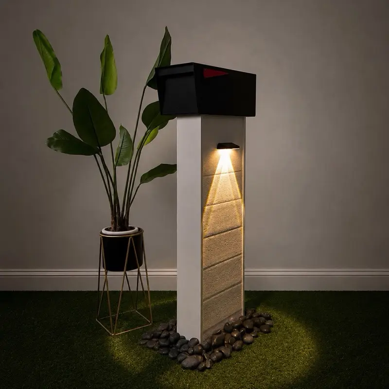 Modern Home Mailbox, Wall-Mounted Outdoor Mailbox with Weather-Resistant Design for Residential Use