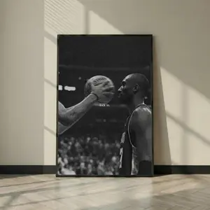Kobe Bryant Lock In Poster, Black and White Basketball Wall Art, Mamba Mentality Motivation Print Sports Room Decor Athlete Focus Gym Poster( Unframed - Print Only )
