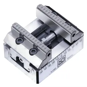 XIN DIAN CNC three-axis four-axis five-axis machining self-centering vise a variety of specifications to support the clamping of different workpieces with zero positioning base plate to achieve fast and high-precision fast change