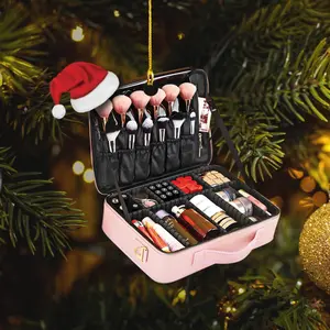 Personalized Makeup Tools Christmas Ornament 2023, Makeup Box Christmas Ornament Gift for Makeup Artist, Christmas Tree Decor for (ON212)