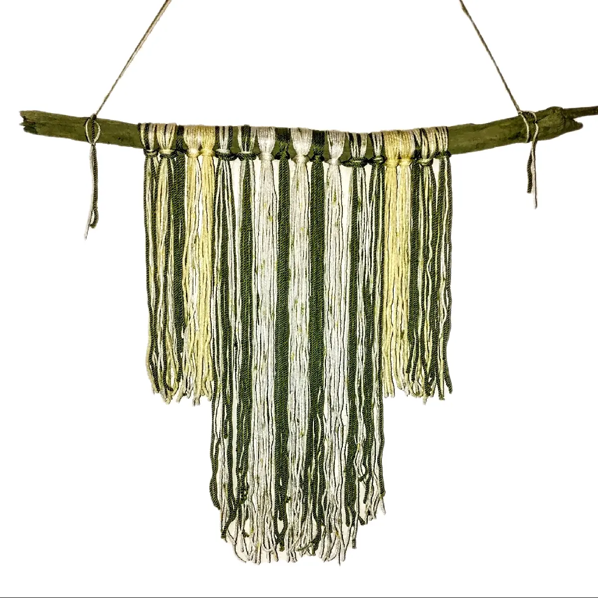 macrame driftwood wall hanging