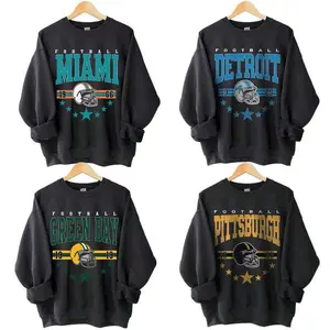 Vintage 90s All Team Football Sweatshirt, 1960s Cowboy Game Day Shirt, Unisex Football Fan Gift Sweater, Team Unisex Shirt Gift Football Fan sport cotton