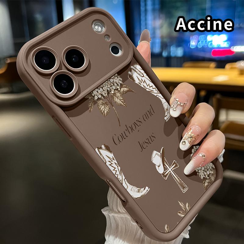 Cowboy Faith Blooms Phone Case for iphone 17 Pro Max 16 Plus 15 14 13 12 11 XR Air E Matte TPU Drop-Proof Rugged Durable Soft Bumper Cover Gift for Boy