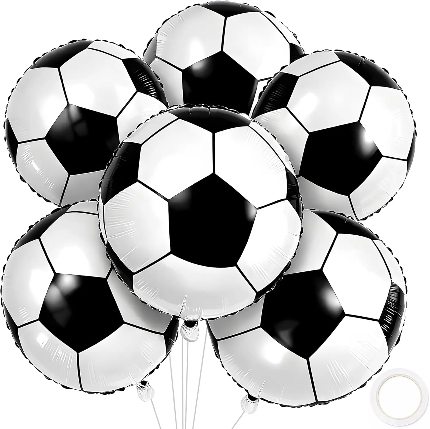 Soccer Party Decorations - 18 Inch Soccer Balloons for Soccer Sports Theme Birthday Party Favors Suppiles | Foil Mylar Helium Balloons for 2026 World Soccer Cup Decorations Merchandise