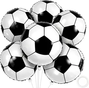 Soccer Party Decorations - 18 Inch Soccer Balloons for Soccer Sports Theme Birthday Party Favors Suppiles | Foil Mylar Helium Balloons for 2026 World Soccer Cup Decorations Merchandise